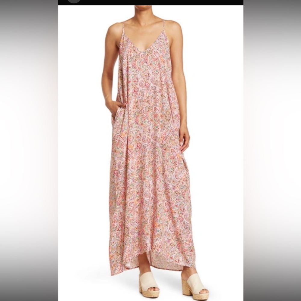 Lovestitch Pink and White Tiered Maxi Sundress #449